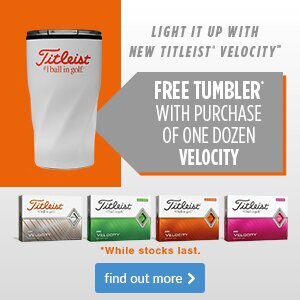 Free tumbler with Titleist Velocity 