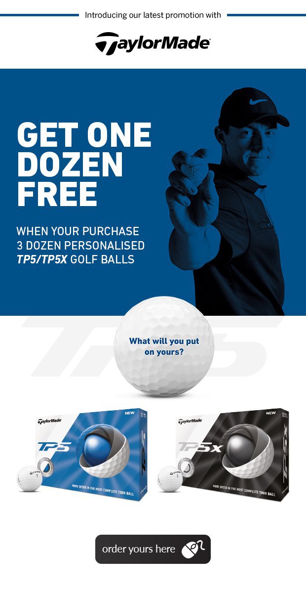 4 for 3 on TaylorMade TP5 range golf balls.