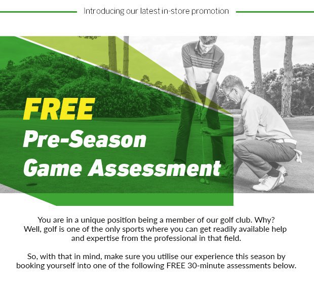 Free Pre-Season Game Assessment.
