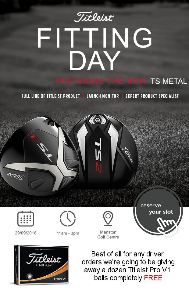 Don't miss out on our Titleist Fitting Day…