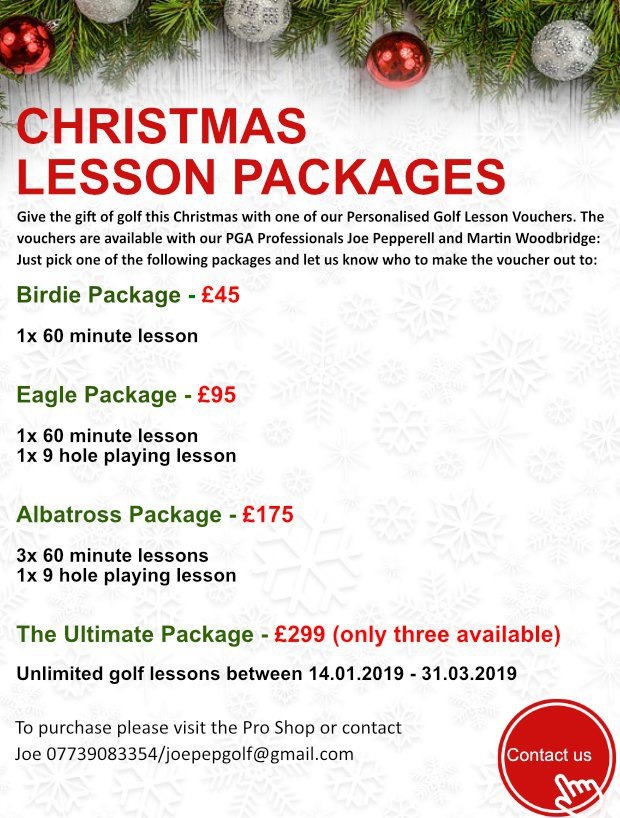 Oxford GC - Christmas Lesson Packages…