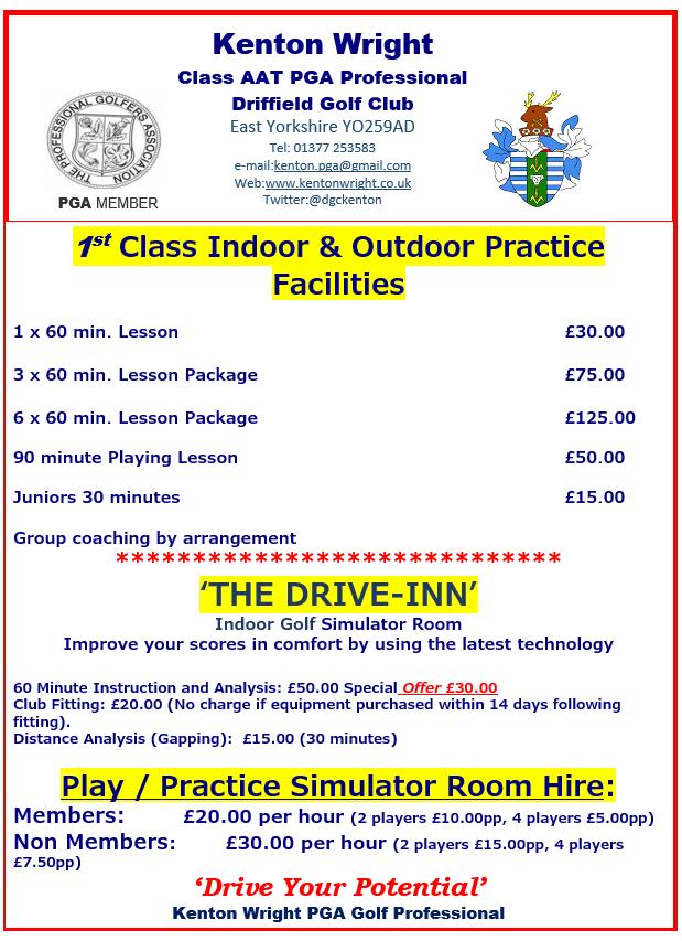 The Drive Inn Golf Studio Kenton Wright Driffield Golf Club